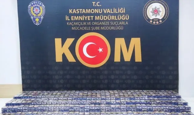 Kastamonu'da binlerce doldurulmuş makaron ele geçirildi