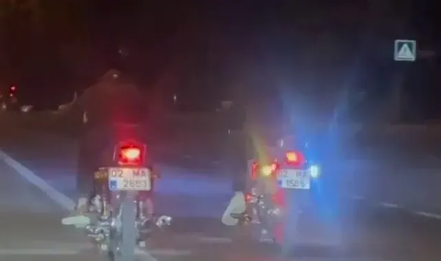 Yarış yapan motosikletli gençler tehlike saçtı