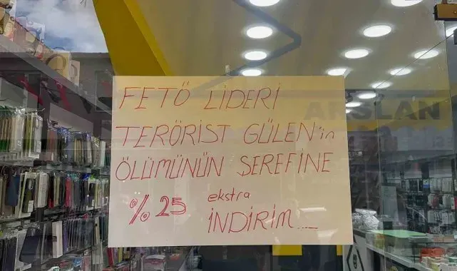 İznik'te Esnaf, Fethullah Gülen'in ölümüne özel indirim başlattı