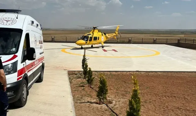 Konya'da kalp krizi geçiren hasta için hava ambulansı havalandı