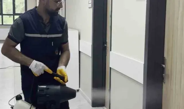 Serdivan'daki okullarda dezenfekte çalışması