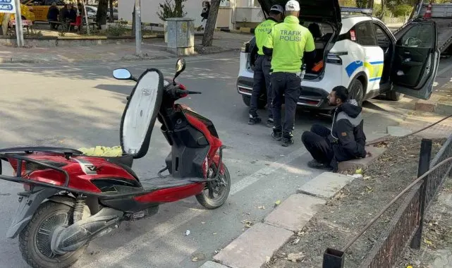 Polisten kaçan motosiklet sürücüsü kovalamaca sonucu yakalandı